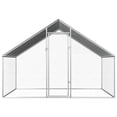 thumbnail image 3 of vidaXL Chicken Cage Walk-in Chicken Coop Pen Poultry Cage Galvanized Steel, 3 of 25