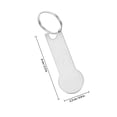 thumbnail image 2 of CATIEBYE 4Pcs Stainless Steel Shopping Cart Token Key Ring Compact Stylish Trolley Coin Holder, 2 of 8
