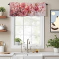thumbnail image 2 of Flower Painted, Abstract Blush Pink Watercolor Kitchen Curtain Valances for Windows Farmhouse Short Curtains, Rod Pocket Valance Curtain for Bedroom Cafe Living Room, 2 of 8