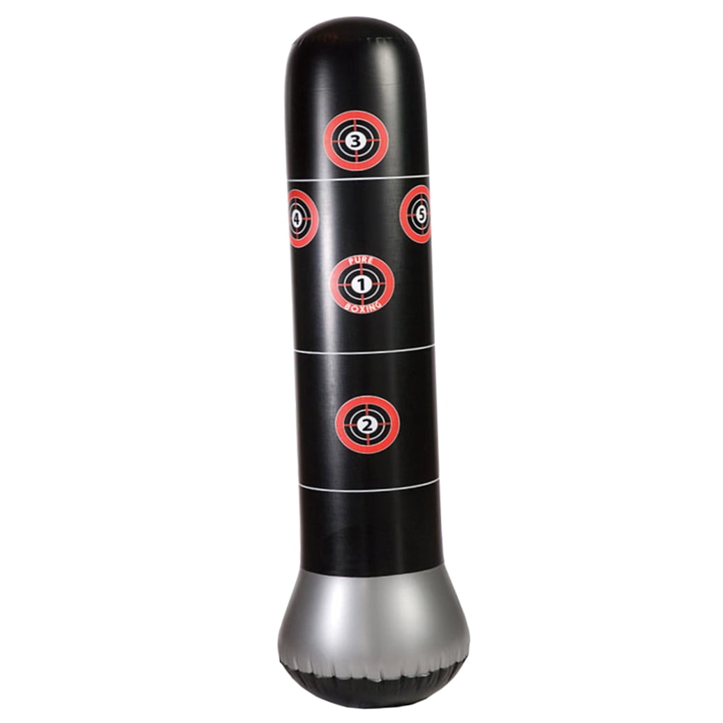OUNONA Inflatable PVC Sandbag Vertical Boxing Column for Fitness Training, Exercise, Martial Arts and Home Workouts