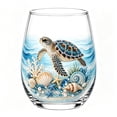 thumbnail image 2 of Artisanal Blue Ringed Octopus Glassware, Octopuss Wine Glass 2D Stemless Wine Glasses, Handcrafted Marine Animal Bar Glass, Turtle Jellyfish Seahorse for Coastal Home Ocean Decor, 2 of 4