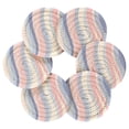 thumbnail image 7 of Yayeee 6 PCS Drink Coasters with Holder Set Woven Absorbent Round Tabletop Hot Pad, Abstract Pink, 7 of 7