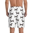thumbnail image 4 of Lsque Dachshund Dog Puppy Mens Sleep Pajama Shorts,Short Pajama Pants, Cotton Ultra-Soft Knit-3X-Large, 4 of 9