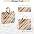thumbnail image 6 of FORMRS Womens Corduroy Tote Bag Crossbody Shoulder Handbag with Pocket, Striped Pattern, 6 of 7