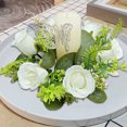 thumbnail image 5 of Mlkoz Home decoration, Rose Spring Wreaths For Front Door Outside Flower Wreath With Hydrangea Candle Rings Wreaths Artificial Home Wedding Centerpieces Decor For Holiday, Women Gifts, 5 of 6