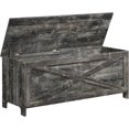 thumbnail image 1 of Coffre de Rangement Robuste Banc de Rangement d'Entrée avec Charnières Banc à Chaussures Rétro Meuble Aspect Bois pour Salon Chambre et Noyer, 1 of 6