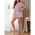 thumbnail image 3 of SUNSIOM Chemise de Nuit pour Femmes à Sequins, Col Rond, Manches Courtes, Robe Ample, Vêtements de Nuit, 3 of 6