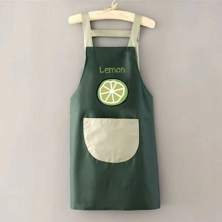 

RichLink Unique Waterproof Kitchen Apron with Stylish Design and Adjustable Fit Green lemon