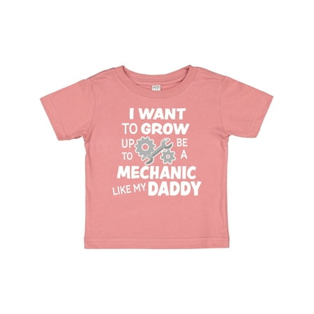 

Inktastic I Want to Grow Up to Be a Mechanic Like My Daddy Gift Baby Boy or Baby Girl T-Shirt