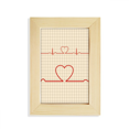 thumbnail image 1 of Électrocardiogramme Coeur Conception Modèle Bureau Affichage Photo Cadre Image Art Peinture 5 X 7 Pouces, 1 of 3