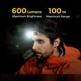 thumbnail image 1 of TINY HELIO 600Z Linterna Frontal LED con 6 Modos. Linterna Frontal Ultraligera y Recargable con 6 Modos para Acampar y Correr., 1 of 10