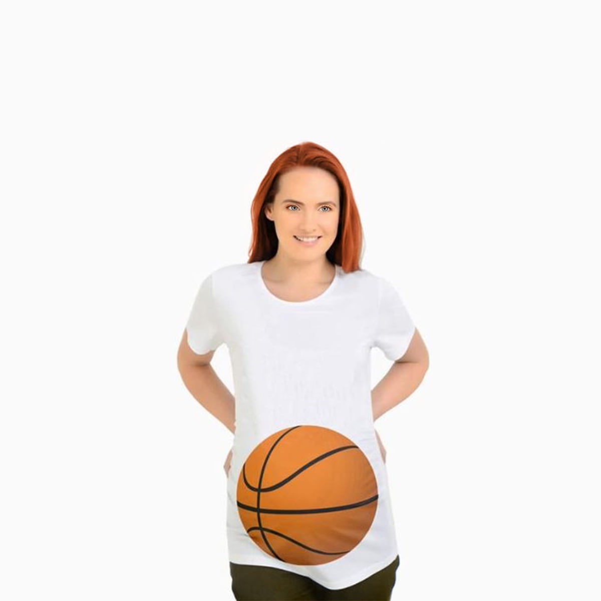 Cute Maternity Tees Basketball Belly Pregnant