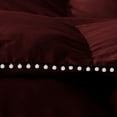thumbnail image 4 of D.N.G. BEDDINGS Luxurious 5 Piece Pom Pom Box Design Comforter Set, 800 Thread Count, 100% Egyptian Cotton, White Vintage Pom-Pom Fringe (Twin/Twin XL Size Solid Wine Color), 4 of 4