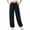 Black, variant on ITSAME Cotton Linen Pants for Women, High Waist Loose Fit Drawstring Athletic Casual Tapered Pants Black Size L