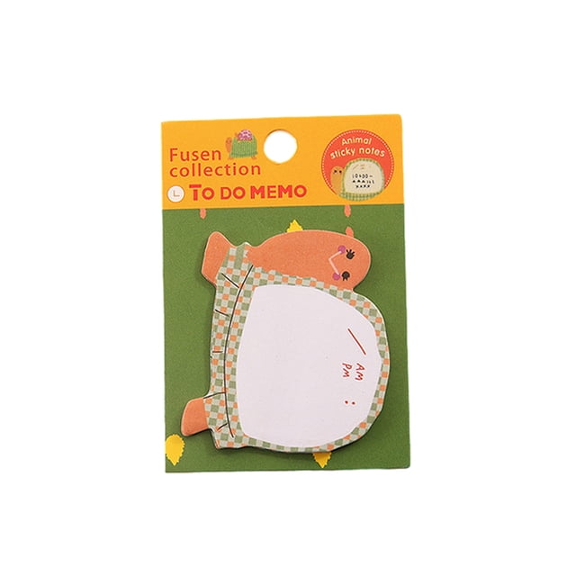 Methold Notas adhesivas de animales bonitos de dibujos animados, Bloc de notas extraíble para nevera, Bloc de notas escolares para Suministros de escritura y corrección Tortuga