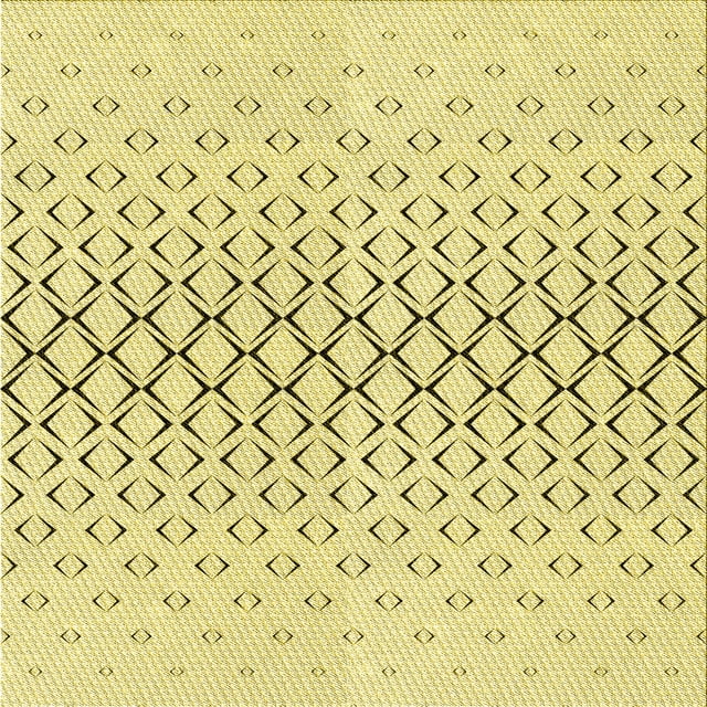 Ahgly Company Tapis d'Intérieur Lavable en Machine Carré Transitionnel Jaune Soleil, 8 Pieds Carré