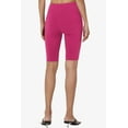 thumbnail image 3 of Women's PLUS Basic Stretch Cotton Span High Waist Above Knee Bermuda Short Leggings, 3 of 7