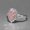 Pink diamond, variant on Teardrop Shaped Wedding Proposal Ring With Simulation Diamond Group Set And Cute Wind Design In White Gold Womens Ring