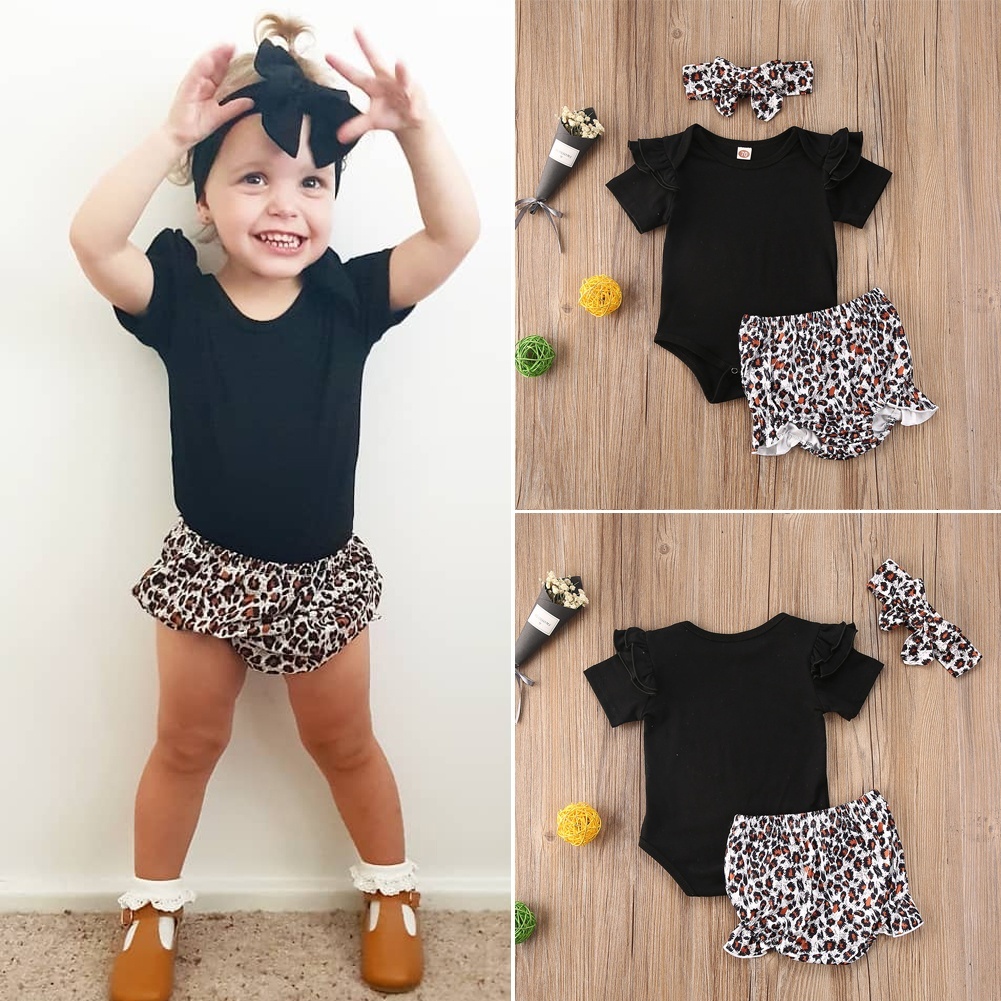 baby girl leopard romper