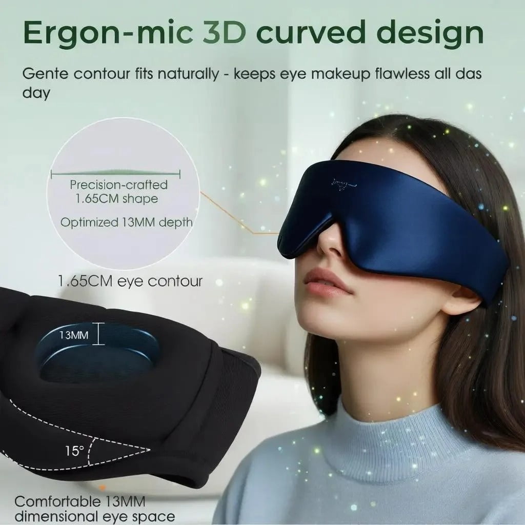 FACEMOON  Wireless Sleeping Headphones Blindfold Soft Washable Bluetooth 5.4 Music Headset Handsfree Call