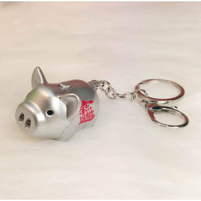 Llavero de cerdo para hombre y mujer, collar de cerdo personalizado, sonido luminoso, joyería para interior de coche, colgante para funda de teléfono