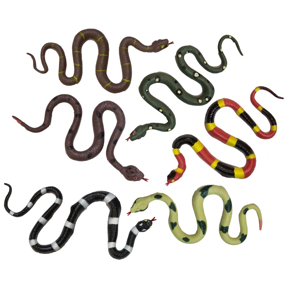 Party Pack! Set of 6 16 Inch Realistic Soft Rubber Stretchy Stretch