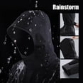 thumbnail image 4 of Rain Suit, 190T Polyester Pongee Men's Motorcycle Raincoat with Reflective Strip for Riding, 4 of 7
