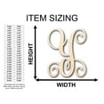 thumbnail image 2 of Unfinished Wood Monogram Y Shape - Craft - up to 46" DIY 24" / 3/4", 2 of 3