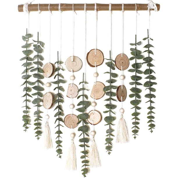 Borla colgante de pared de vegetación artificial de madera para el apartamento de la sala de estar del dormitorio Ehuebsd Libre de BPA
