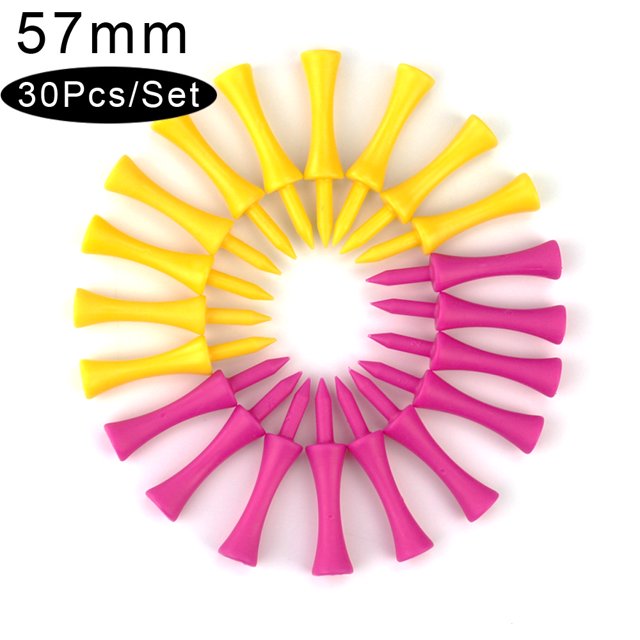 30Pcs/Set Golf Ball Studs Plastic Ball Seat Accessories Nails Holder Support For Golfer Training Aids Random Color 57mm (30Pcs)