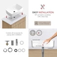 thumbnail image 2 of Stylish Vessel 19"W x 13 ⅜"D White Porcelain Rectangular Bathroom Sink with Pop Up Drain P-220D, 2 of 11