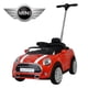 thumbnail image 1 of Carro montable para niños MINI COOPER Convertible 3 en 1 rojo con música y Claxon, 1 of 8
