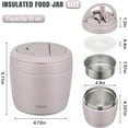 thumbnail image 3 of Thermo Food Jar for Hot Food Adults 32OZ Soup Thermo Lunch Containers Wide Mouth Vacuum Insulated Stainless Steel Leakproof Bento Box with Spoon (Purple), 3 of 14