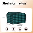 thumbnail image 5 of Goofa Teal On Black Plaid Print Toaster Cover 4 Slice, Four Slice Bread Machine Cover Quilted Toaster Covers Bread Maker Cover Kitchen Appliance Cover, 5 of 7