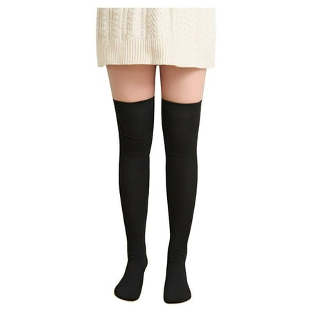 

Awdenio Socks for Women Clearance Women Gifts Solid Wild Knee-high Socks Casual Winter Warm Soft Lengthened Autumn Socks