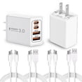 thumbnail image 1 of Cargador rápido Charger Famoby de 40 W, paquete de 2 con 2 cables USB-C, 1 of 7