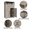 Veanerwood Rustic Farmhouse Storage Cabinet with Drawers and Shelves ...