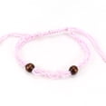 thumbnail image 1 of Xiao Hua Pulsera de cuentas hecha a mano, ideal para hombres y mujeres, hecha a mano, con bolsa de malla tejida, ajustable y elástica, con piedra natural (rosa)., 1 of 5