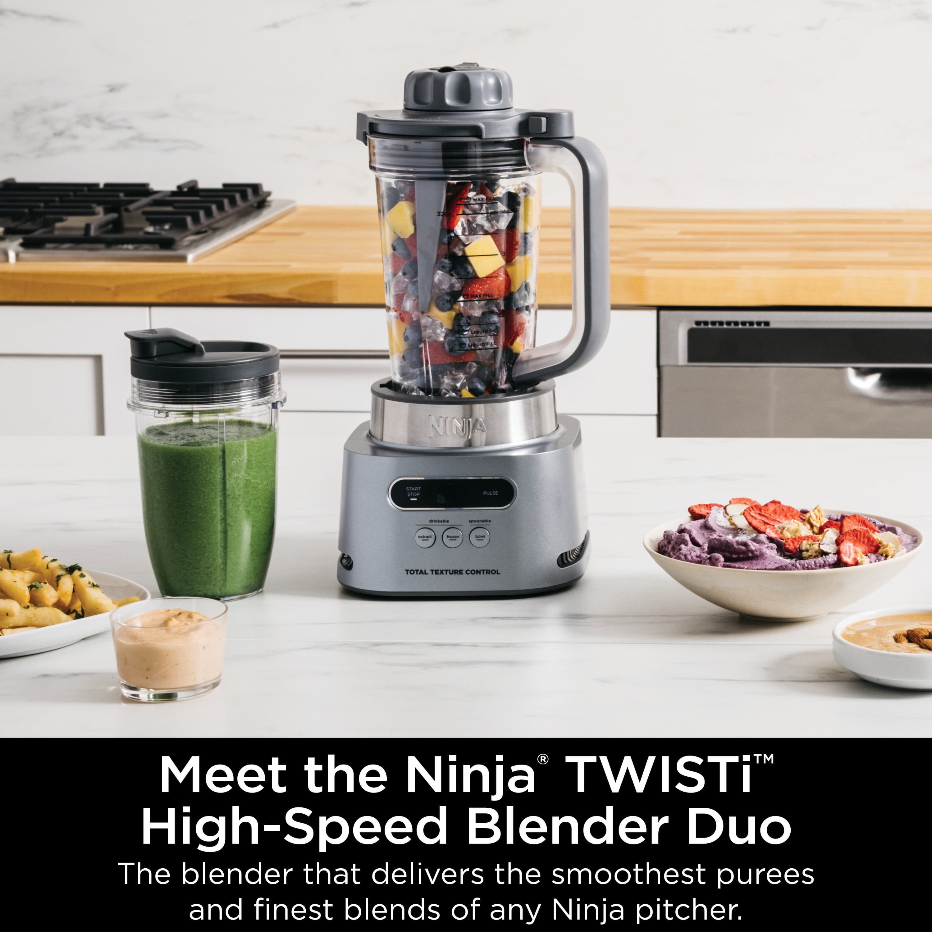 Best Buy: Ninja TWISTi, High-Speed Blender Duo with 5 Auto-iQ Programs  Platinum SS151