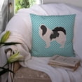 thumbnail image 3 of Carolines Treasures BB3737PW1414 Japanese Chin Checkerboard Blue Fabric Decorative Pillow, 3 of 4