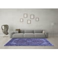 thumbnail image 3 of Ahgly Company Machine Washable Indoor Square Persian Blue Traditional Area Rugs, 6' Square, 3 of 4