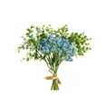 thumbnail image 3 of Ramas de flores decorativas artificiales | Paquete de 12 tallos de plantas de imitación | Plástico irrompible | Colores Surtidos Blanco Rosa Verde Azul Amarillo | 11,4 pulgadas de largo | Aspecto, 3 of 7