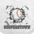 thumbnail image 4 of Inktastic Cooperstown Baseball Breakthrough Boys or Girls Baby Bib, 4 of 4