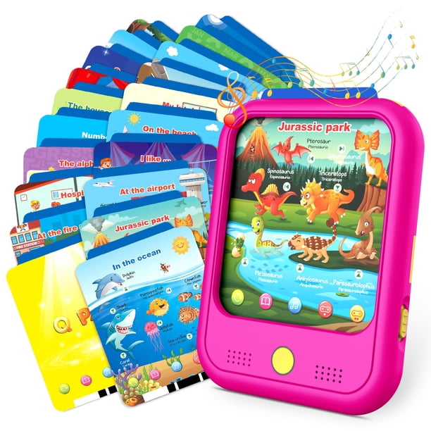 Tableta didáctica Qiaojoy para niños de 2 a 5 años con 40 tarjetas