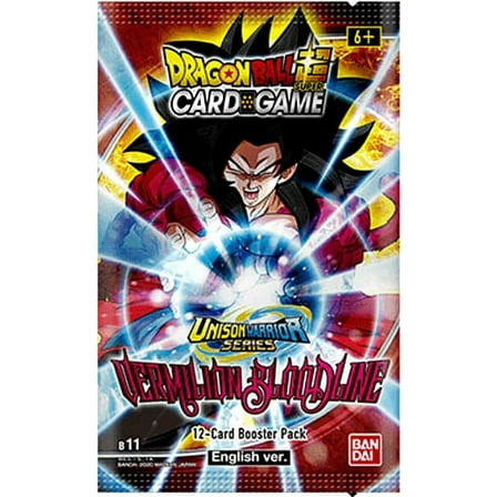 Dragon Ball Super Unison Warrior Series 2 Vermilion Bloodline Booster Pack (12 Cards, Unlimited Edition)