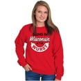 thumbnail image 4 of Wisconsin Wurst Meat Lovers Pun Funny Unisex Plus Fleece Graphic Sweatshirt Brisco Brands 4X, 4 of 5