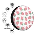 thumbnail image 4 of Salouo Strawberry Print Spare Tire Cover 14-17 inch Spare Tire Protector Universal Tough Tire Wheel Cover for Trailer SUV and Truck-15 inch, 4 of 6