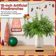 thumbnail image 5 of Bibana 12Pcs Artificial Norfolk Pine Branches 18" Plastic Christmas Plants Decor Faux Greenery Stems Pine Picks Outdoor Faux Plants UV Resistant for Xmas Indoor, Front Porch Home Décor(12, 18inch), 5 of 6