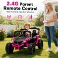 thumbnail image 2 of 24V Kids Powered Ride On UTV, Electric Ride On Car for Kids Ages 3-5 with Remote, Bluetooth, LED Lights, 4-Wheel Suspension, Pink, 2 of 7