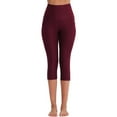 thumbnail image 6 of NELEUS Womens High Waist Yoga Capris Tummy Control Workout Stretch Capri Leggings with Pockets,Black+Red,US Size L, 6 of 8